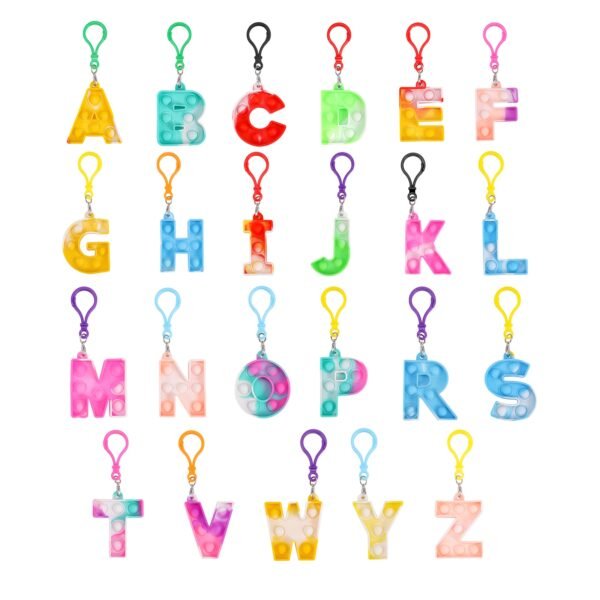 26 Letters Bubble Keychain Fidget Toys